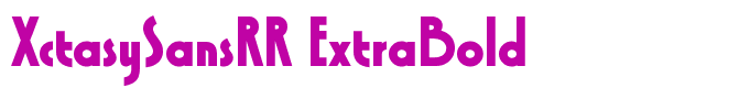 XctasySansRR ExtraBold